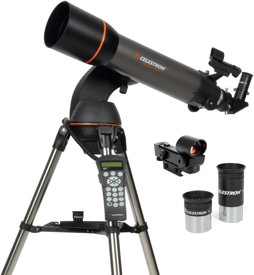 Celestron NexStar 102SLT Computerized Telescope – 102mm Refractor Scope with SkyAlign Technology & Hand Controller