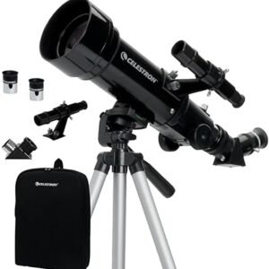 Celestron Travel Scope 70mm Beginner Refractor Telescope Kit – Portable Day & Night Astronomy with Backpack & Fast No-Tool Setup