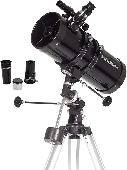 Celestron PowerSeeker 127EQ Reflector Telescope – German Equatorial Mount, Tripod & Slow-Motion Controls for Planetary Viewing