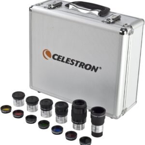 Celestron 1.25" Telescope Accessory Kit – 14-Piece Set with 5 Plössl Eyepieces, 2x Barlow Lens, 7 Telescope Filters & Aluminum Carrying Case
