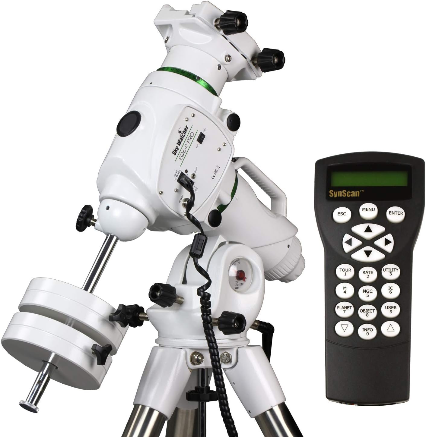 Sky-Watcher EQ6-R GoTo German Equatorial Mount – Belt-Driven Motorized Telescope Mount with SynScan Hand Controller (42,900+ Object Database)