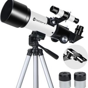 70mm Aperture Refractor Telescope for Kids & Adults – 400mm Travel Telescope with AZ Mount, Backpack & Tripod for Stargazing & Landscape Viewing