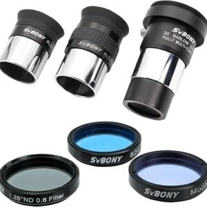 SVBONY SV233 Telescope Eyepiece Set – 7-Piece Astronomy Eyepiece & Filter Kit for Stargazing