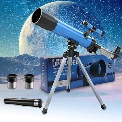 Telescope for Kids & Beginners – 50mm Refractor Telescope with Adjustable Tripod & Up to 100x Magnification