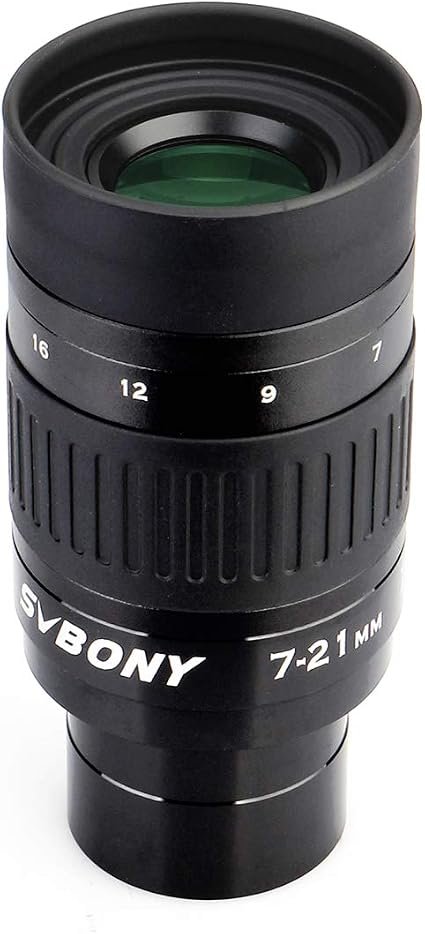 SVBONY SV135 1.25" Zoom Eyepiece (7–21mm, 40°–57° FOV) for Astronomy Telescopes