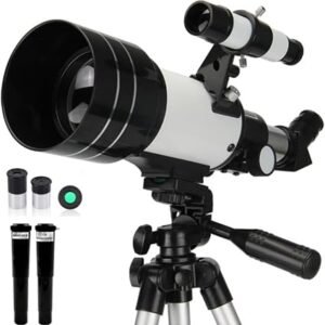 70mm Aperture Astronomical Telescope with 300mm Focal Length – 150x Max Magnification