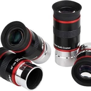 SVBONY 1.25" Telescope Eyepiece Set, 68° Ultra Wide Angle Lens Kit (6mm, 9mm, 15mm, 20mm)