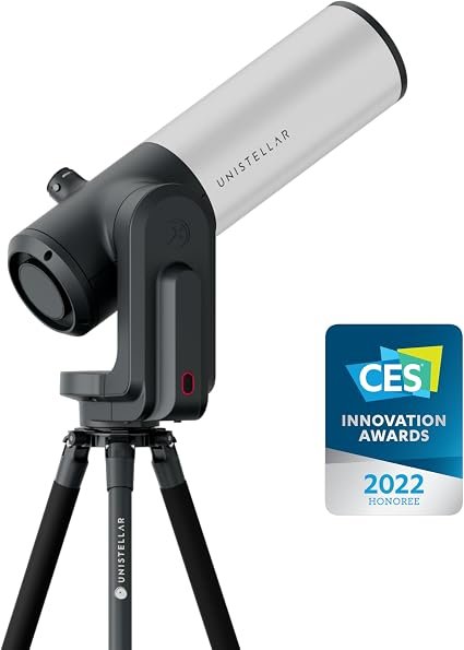 UNISTELLAR eVscope 2 Smart Telescope with Eyepiece – 114mm f/4 Alt-Az Digital Telescope with App Control & RAW/FITS Export
