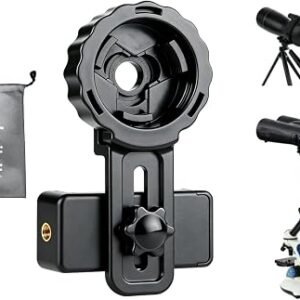 Universal 360° Rotating Smartphone Adapter for Binoculars & Telescopes | 16–50mm Eyepiece Clamp