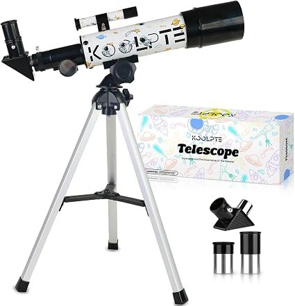 Koolpte 50mm Kids Telescope for Ages 3+ – Includes Adjustable Tripod & Finder Scope for Beginners