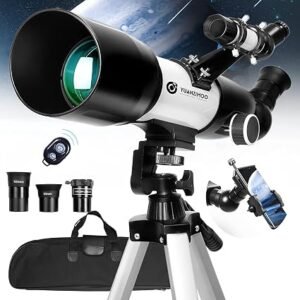 70mm Portable Refractor Telescope with Tripod, Phone Adapter & Bag