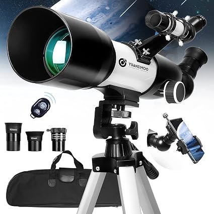 70mm Portable Refractor Telescope with Tripod, Phone Adapter & Bag