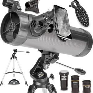 National Geographic 114mm Reflector Telescope with Smartphone Adapter & Accessories